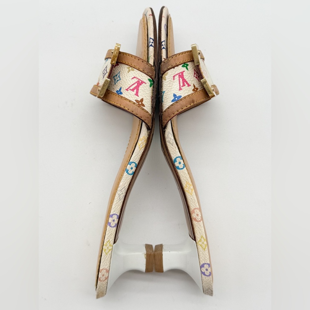 Louis Vuitton Y2K Murakami Multicolor LV
Monogram Mule Slide Sandals EU 37 US 7 - Picture 6 of 15